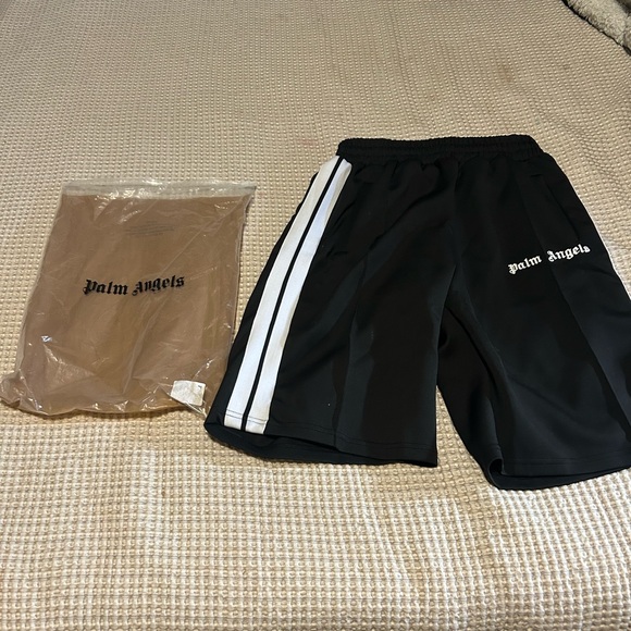 Palm Angels Black Shorts with White Stripes authentic - Picture 1 of 6